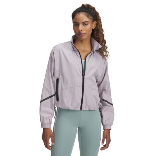 UNDER ARMOUR Damska kurtka wiatrówka Under Armour Unstoppable Woven Sheen Jkt beżowa Beżowy