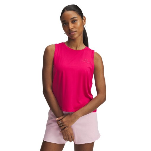 UNDER ARMOUR Damski top treningowy Under Armour Vanish Energy Crop Tank  różowy Różowy