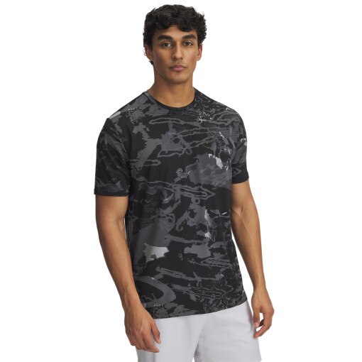 UNDER ARMOUR Męska koszulka treningowa Under Armour Vanish Energy Printed SS  czarna Czarny