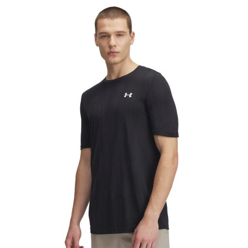 UNDER ARMOUR Męska koszulka treningowa Under Armour Vanish Seamless Novelty SS  czarna Czarny