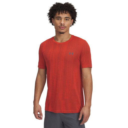 UNDER ARMOUR Męska koszulka treningowa Under Armour Vanish Seamless Novelty SS  czerwona Czerwony