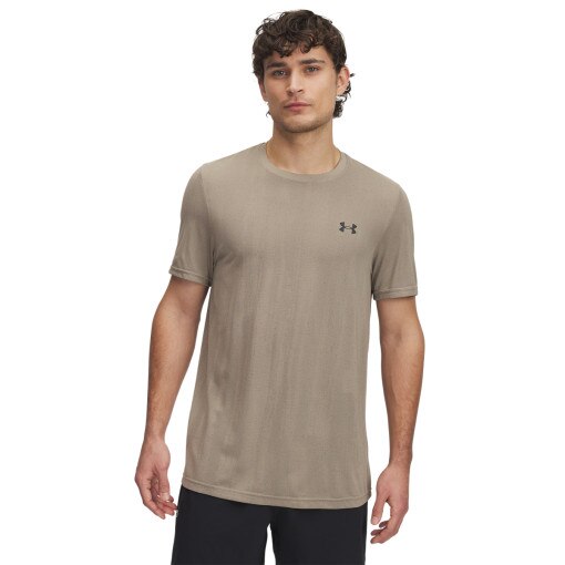 UNDER ARMOUR Męska koszulka treningowa Under Armour Vanish Seamless Novelty SS  brązowa Brązowy