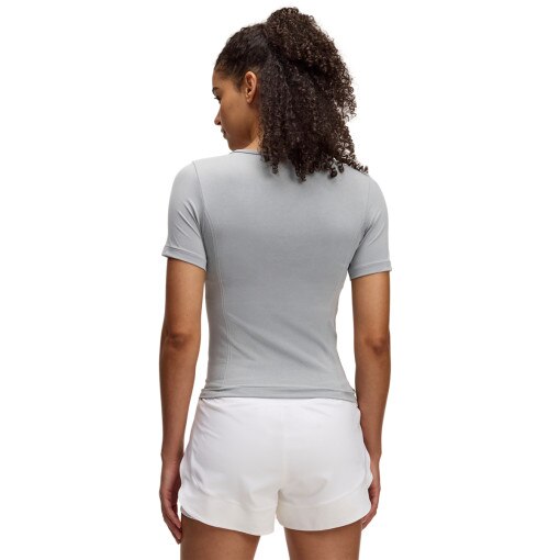 Damska koszulka treningowa Under Armour Vanish Seamless Washed SS - szara