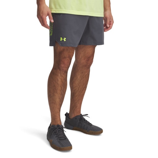 Męskie spodenki treningowe Under Armour Vanish Woven 6in Graphic Sts - szare