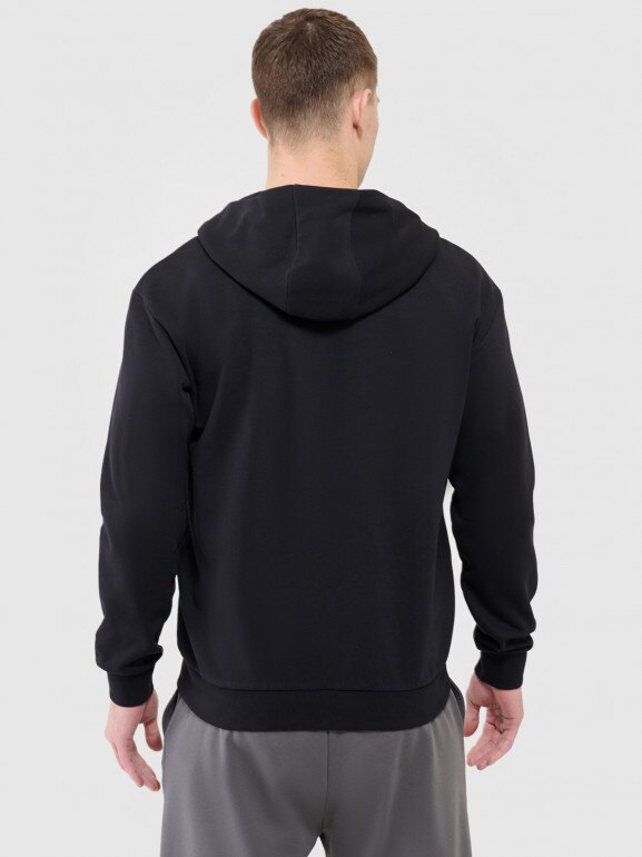 Męska bluza dresowa rozpinana z kapturem Outhorn OTHWAW24TSWSM1696 - czarna