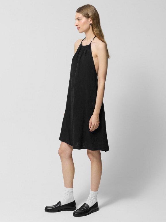 Damska sukienka midi Outhorn OTHWSS24TDREF145 - czarna