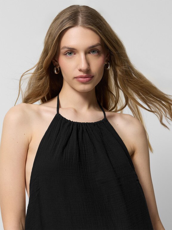 Damska sukienka midi Outhorn OTHWSS24TDREF145 - czarna