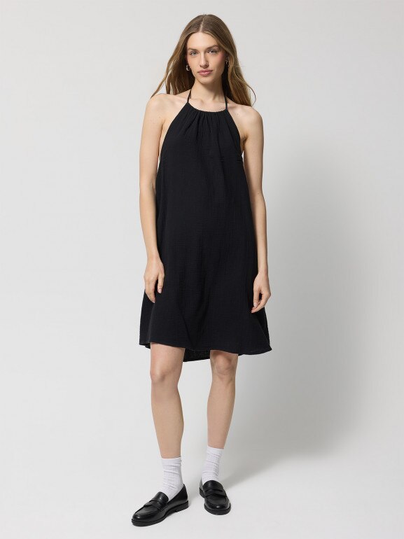 Damska sukienka midi Outhorn OTHWSS24TDREF145 - czarna