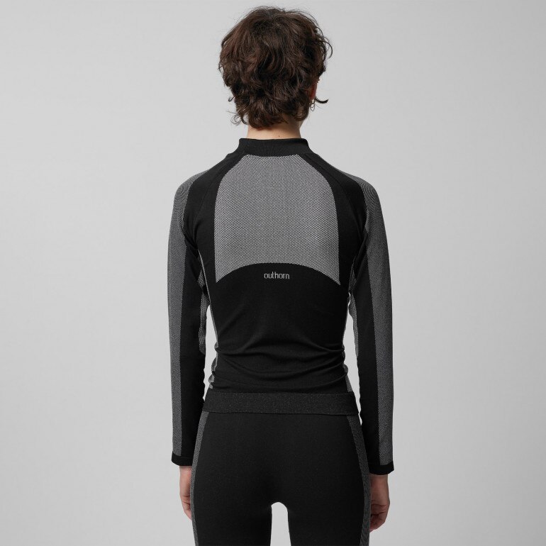 Damski longsleeve termoaktywny Outhorn OTHAW23USEAF097 - czarny