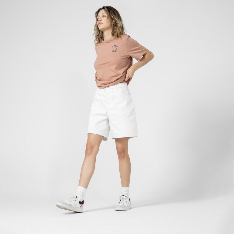 Damskie spodenki jeansowe OUTHORN OTHSS23TSHOF115 - białe