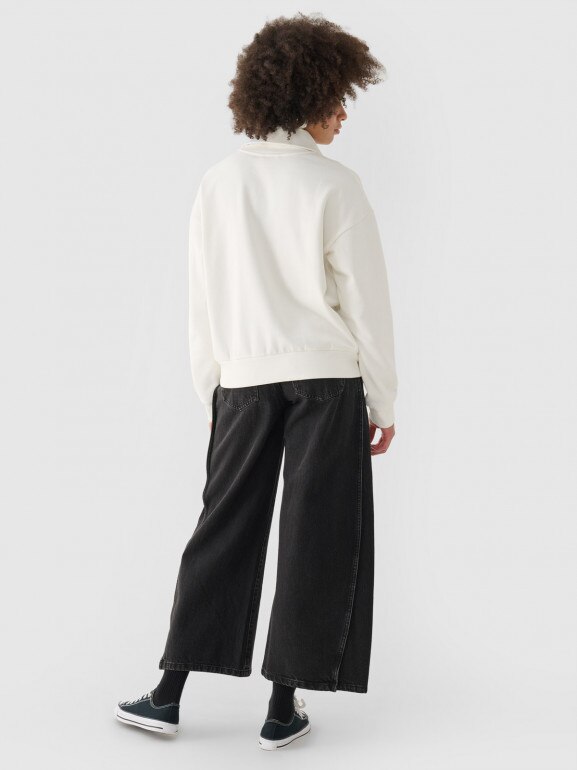 Damskie jeansy barrell  Outhorn OTHWAW24TJNSF013 - czarne