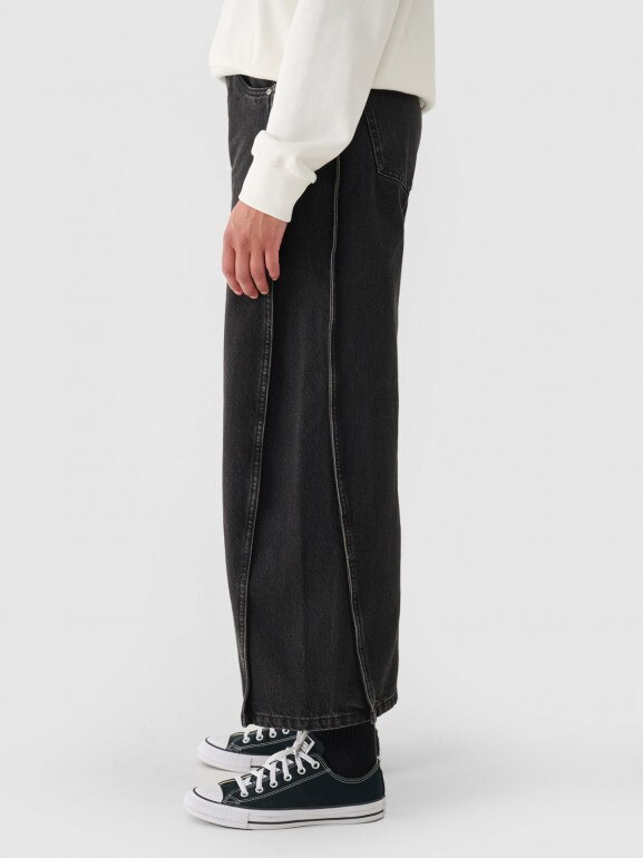Damskie jeansy barrell  Outhorn OTHWAW24TJNSF013 - czarne