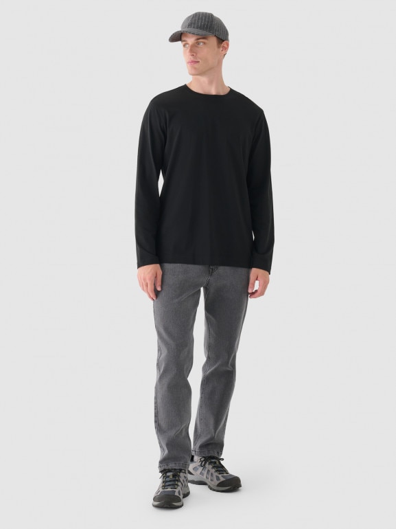 Męskie jeansy slim Outhorn OTHWAW24TJNSM011 - szare