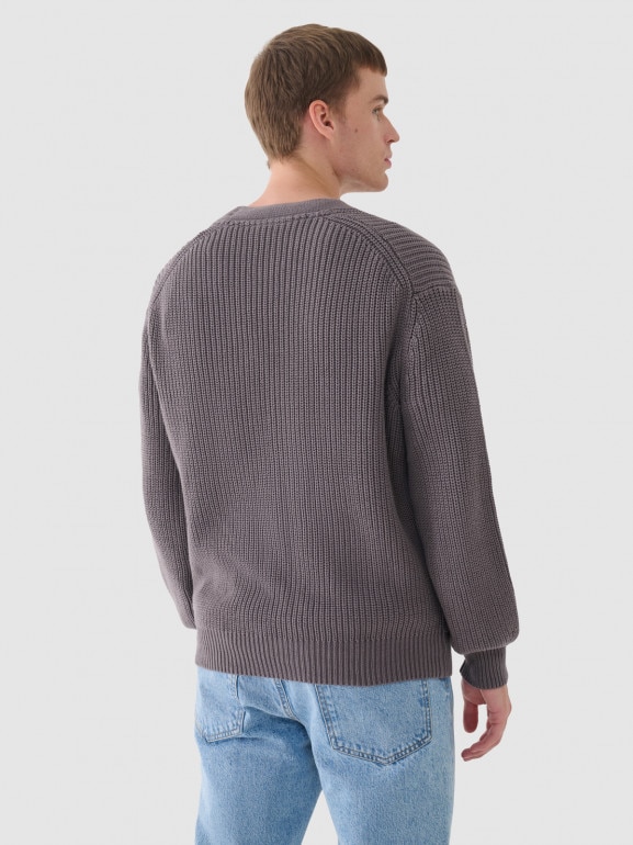Męski sweter kardigan Outhorn OTHWAW24TSWEM096 - szary
