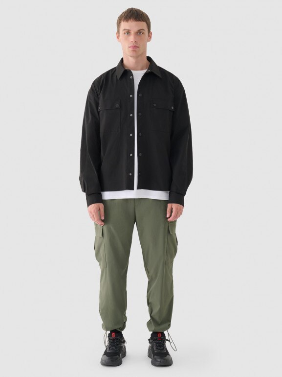 Męska koszula Outhorn OTHWAW24TSHIM089 - czarna