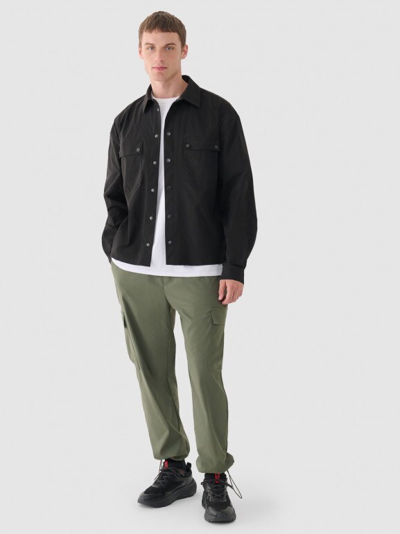 Męska koszula Outhorn OTHWAW24TSHIM089 - czarna