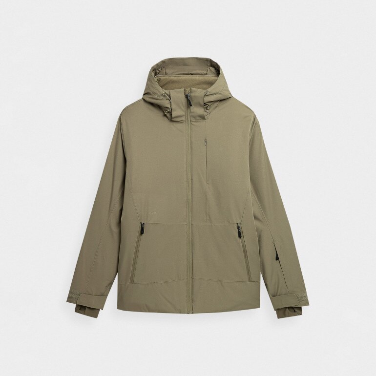 Męska kurtka narciarska OUTHORN OTHAW22TTJAM013 - oliwkowa/khaki