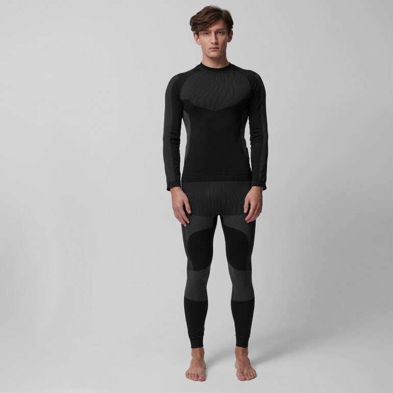 Męski longsleeve termoaktywny Outhorn OTHAW23USEAM101 - czarny