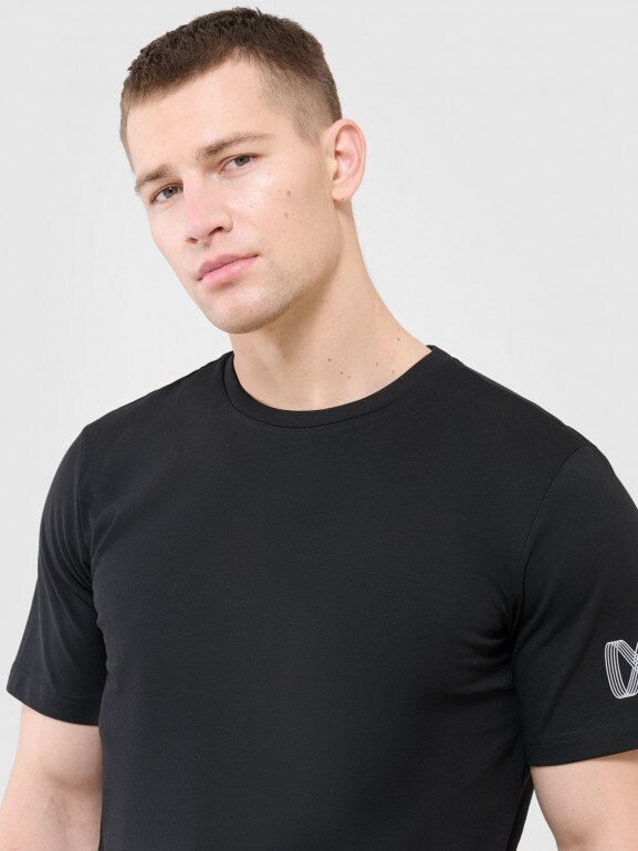 Męski t-shirt basic Outhorn OTHWAW24TTSHM2438 - szary