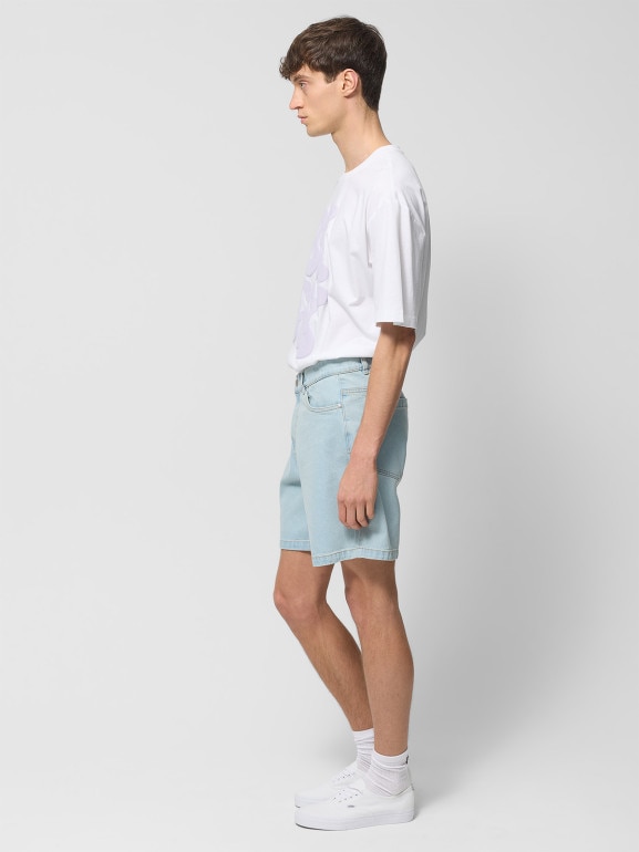 Męskie spodenki jeansowe Outhorn OTHWSS24TSHOM404 - niebieskie