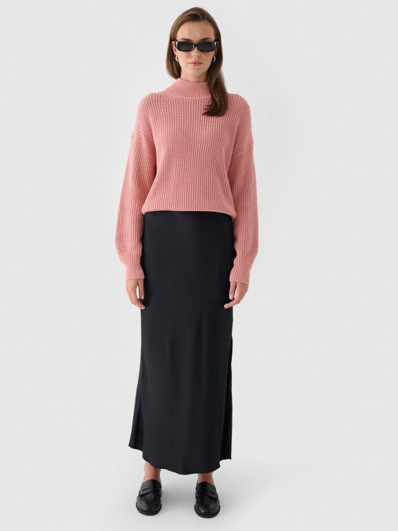 Damski sweter Outhorn OTHWAW24TSWEF089 - różowy