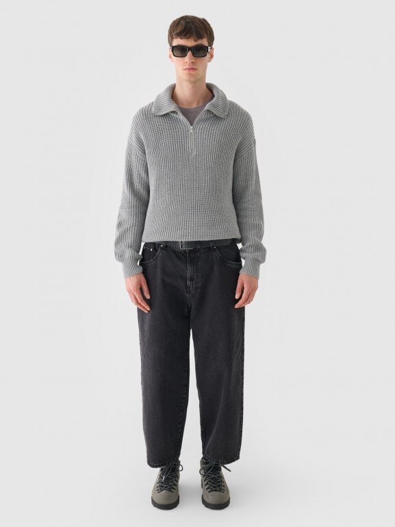 Męski sweter Outhorn OTHWAW24TSWEM101 - szary
