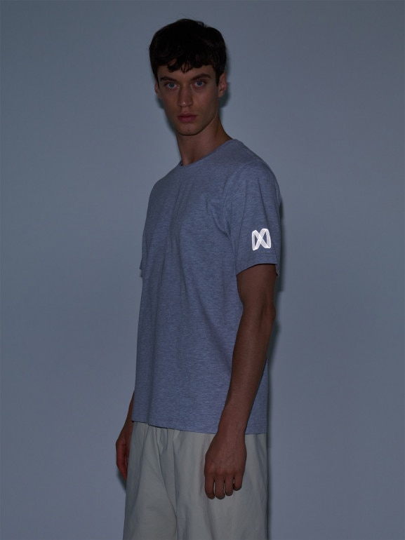 Męski t-shirt basic Outhorn OTHWAW24TTSHM2438 - szary
