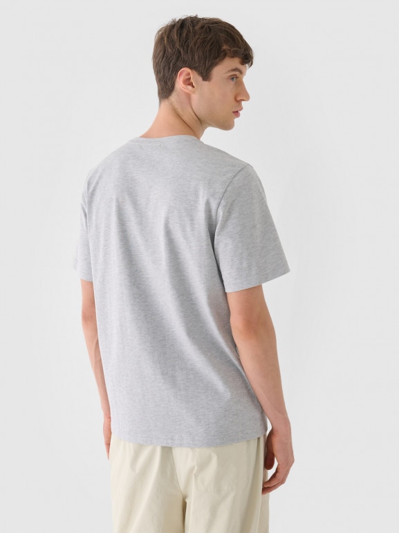 Męski t-shirt basic Outhorn OTHWAW24TTSHM2438 - szary