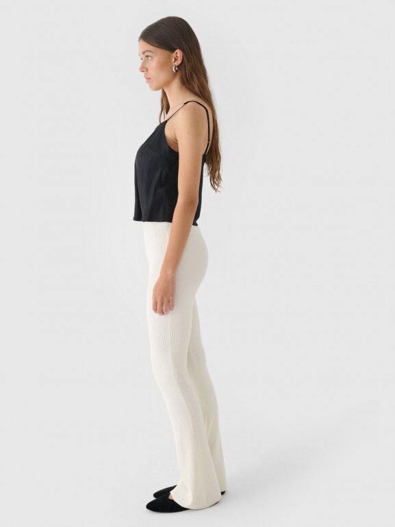 Top z wiskozy damski Outhorn OTHWAW24TSLEF193 - czarny