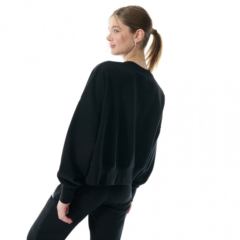 Damska bluza dresowa nierozpinana bez kaptura Prosto Crewneck Vera - czarna
