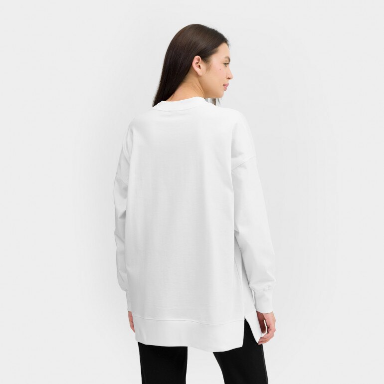 Damski longsleeve z nadrukiem Prosto Gail - biały