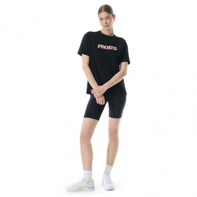 Damski t-shirt z nadrukiem Prosto Cherries - czarny