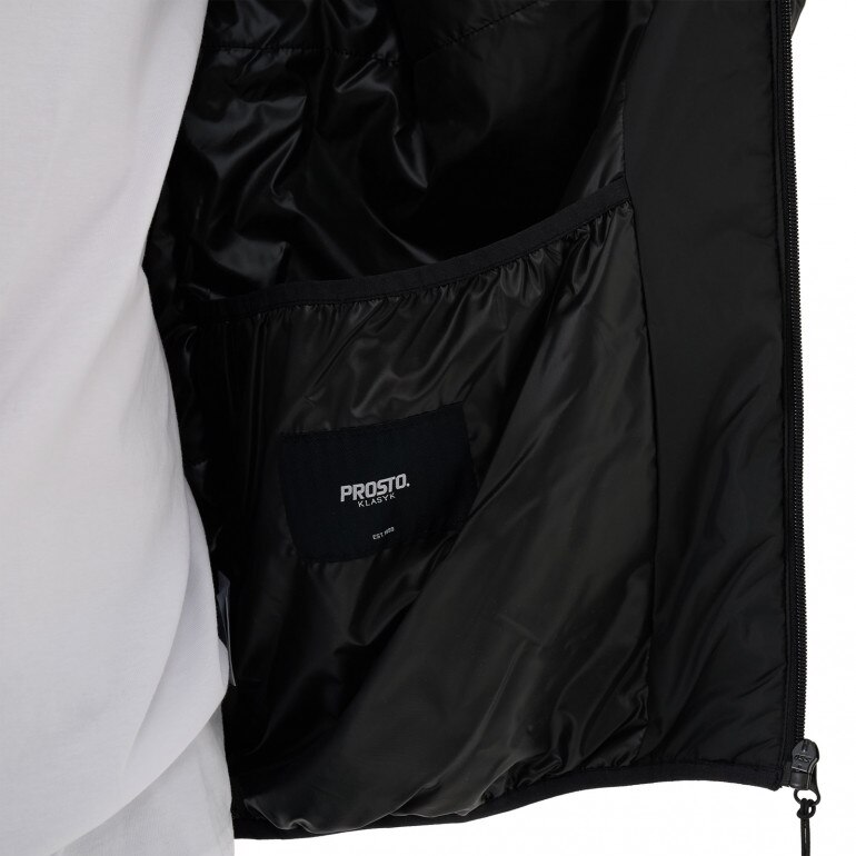 Męska kurtka puchowa pikowana Prosto Ultralight - czarna