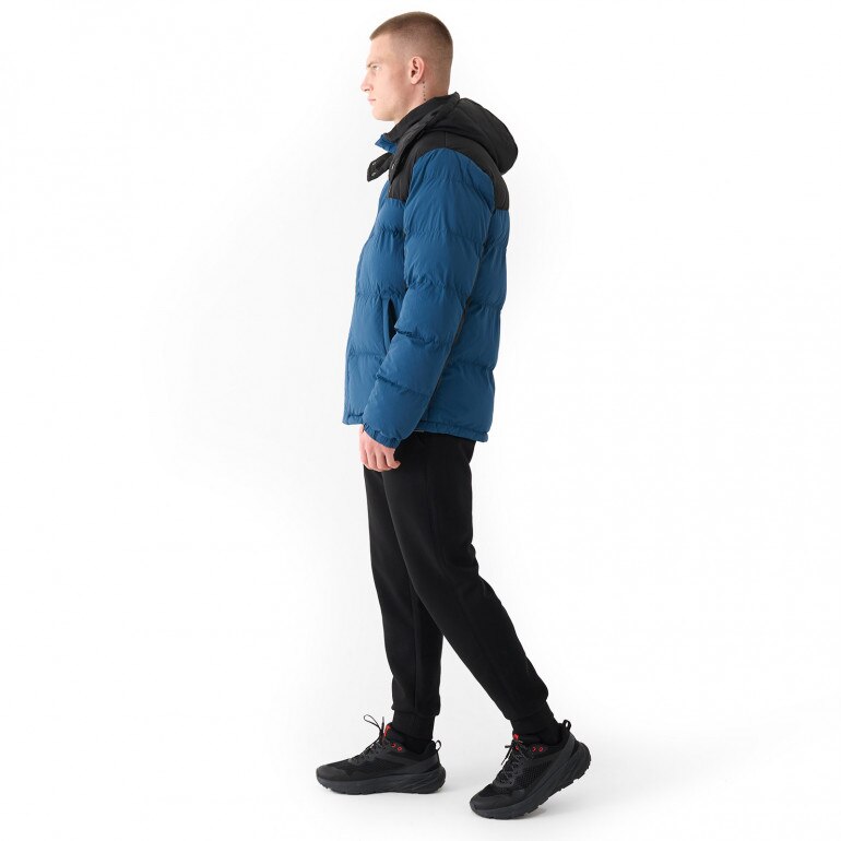 Męska kurtka puchowa pikowana Prosto Winter Adament 3.0 Camo - niebieska