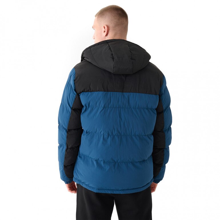 Męska kurtka puchowa pikowana Prosto Winter Adament 3.0 Camo - niebieska