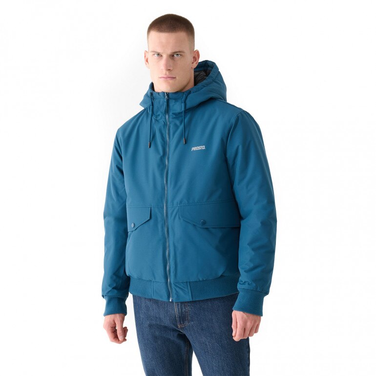 Męska kurtka zimowa bomberka Gegito Bomber Jacket - turkusowa