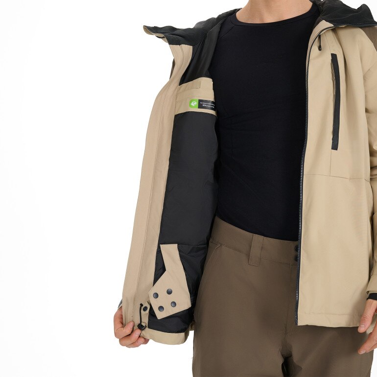 Męska kurtka narciarska Quiksilver Mission Block JK - brązowa