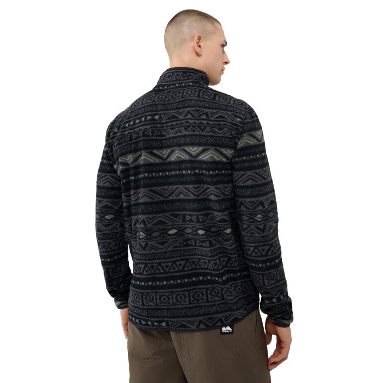 Męski polar nierozpinany bez kaptura Quiksilver Aker HZ Fleece - czarny