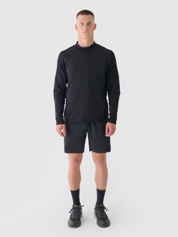 Męska bluza treningowa bezszwowa męska 4F x Robert Lewandowski - czarna