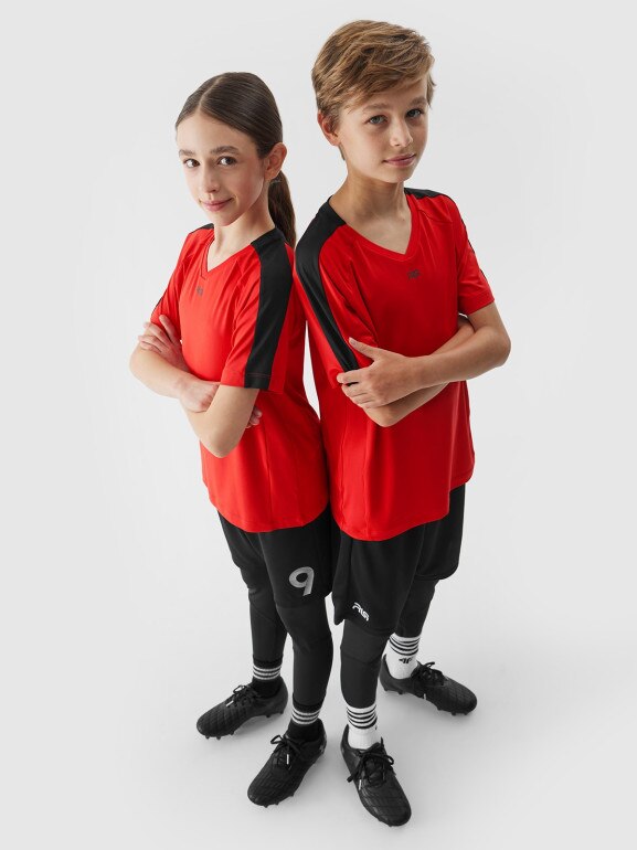 Dziecięca koszulka piłkarska Robert Lewandowski x 4F RL9JSSS24TFTSU0931 - czerwona