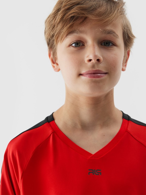 Dziecięca koszulka piłkarska Robert Lewandowski x 4F RL9JSSS24TFTSU0931 - czerwona