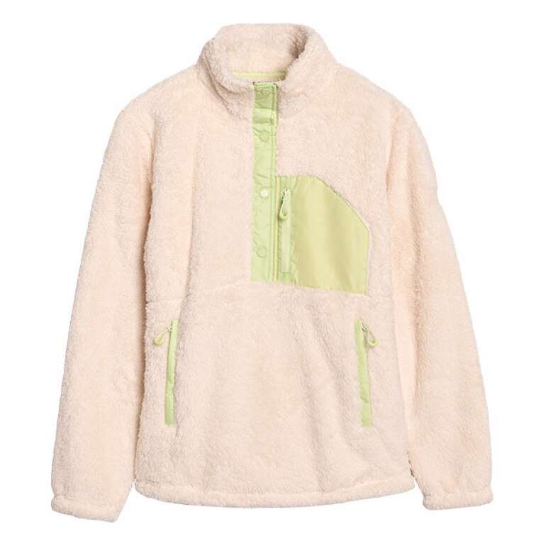 Damska bluza polarowa sherpa Roxy Alabama - beżowa