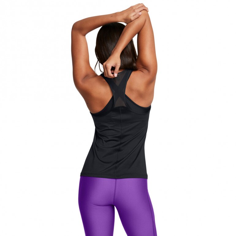 Damski top treningowy Under Armour Tech Mesh Racer Tank - czarny