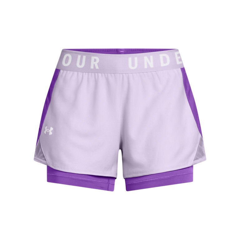 Damskie spodenki treningowe Under Armour Play Up 2-in-1 Shorts - fioletowe