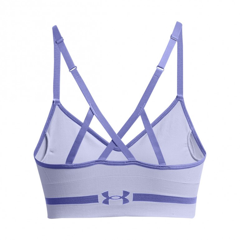 Biustonosz treningowy Under Armour UA Seamless Low Long Bra - fioletowy