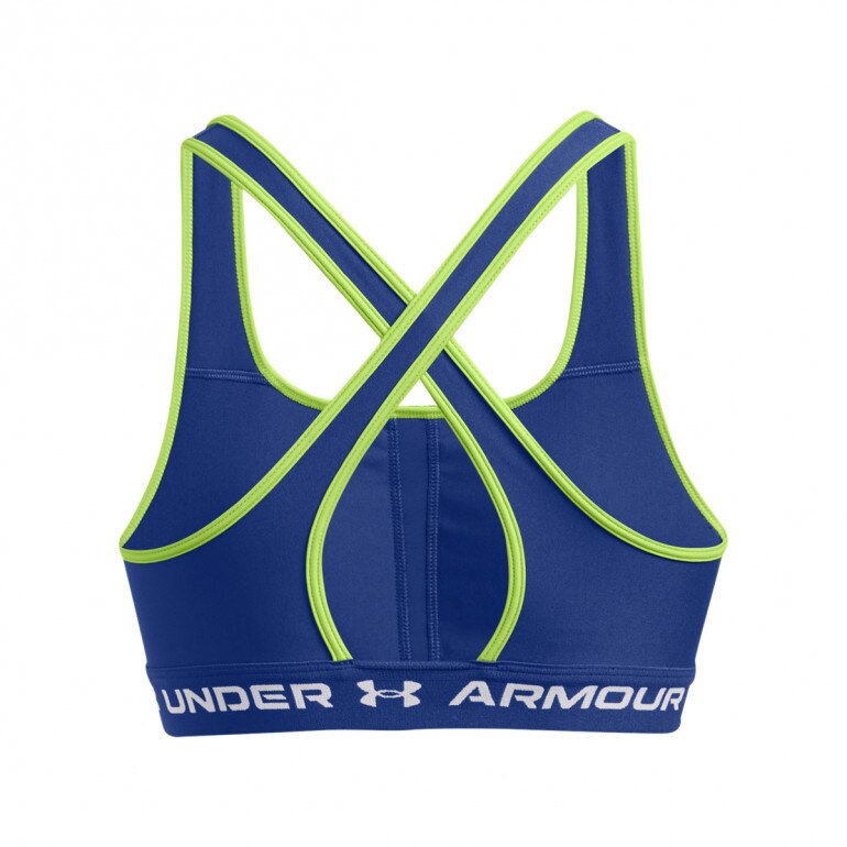 Biustonosz treningowy Under Armour Crossback Mid Bra - granatowy