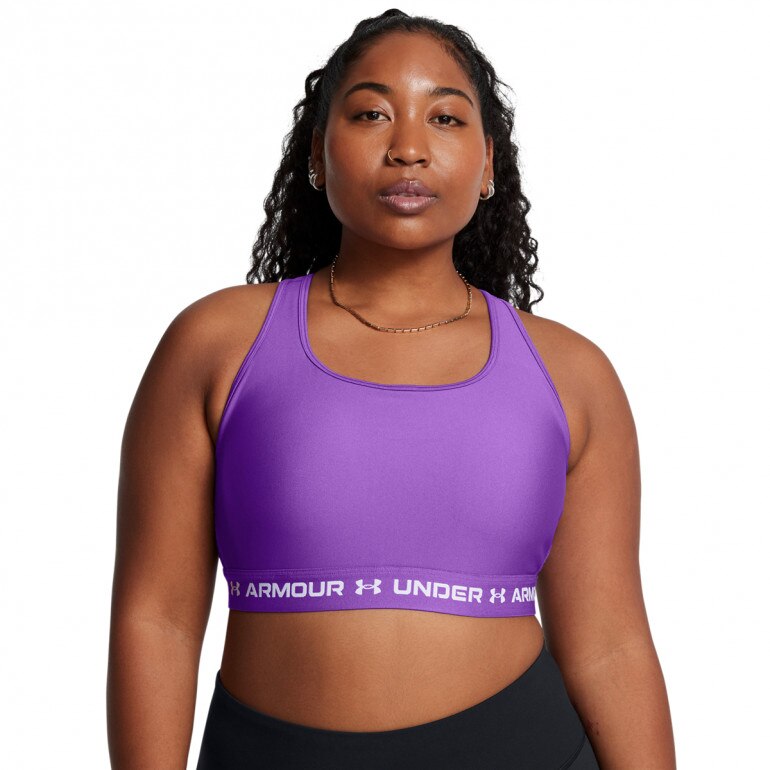 Biustonosz treningowy Under Armour Crossback Mid Bra - fioletowy
