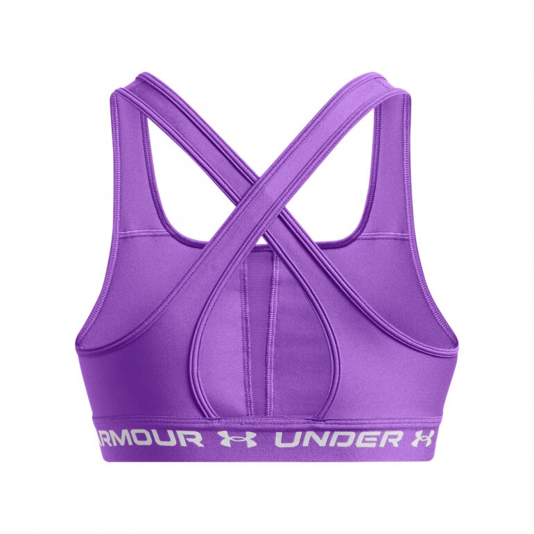 Biustonosz treningowy Under Armour Crossback Mid Bra - fioletowy