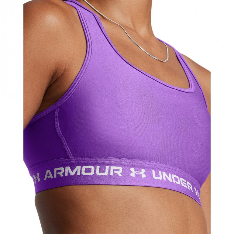 Biustonosz treningowy Under Armour Crossback Mid Bra - fioletowy