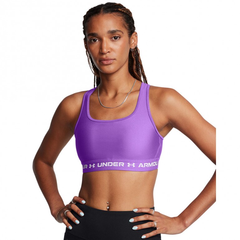 Biustonosz treningowy Under Armour Crossback Mid Bra - fioletowy